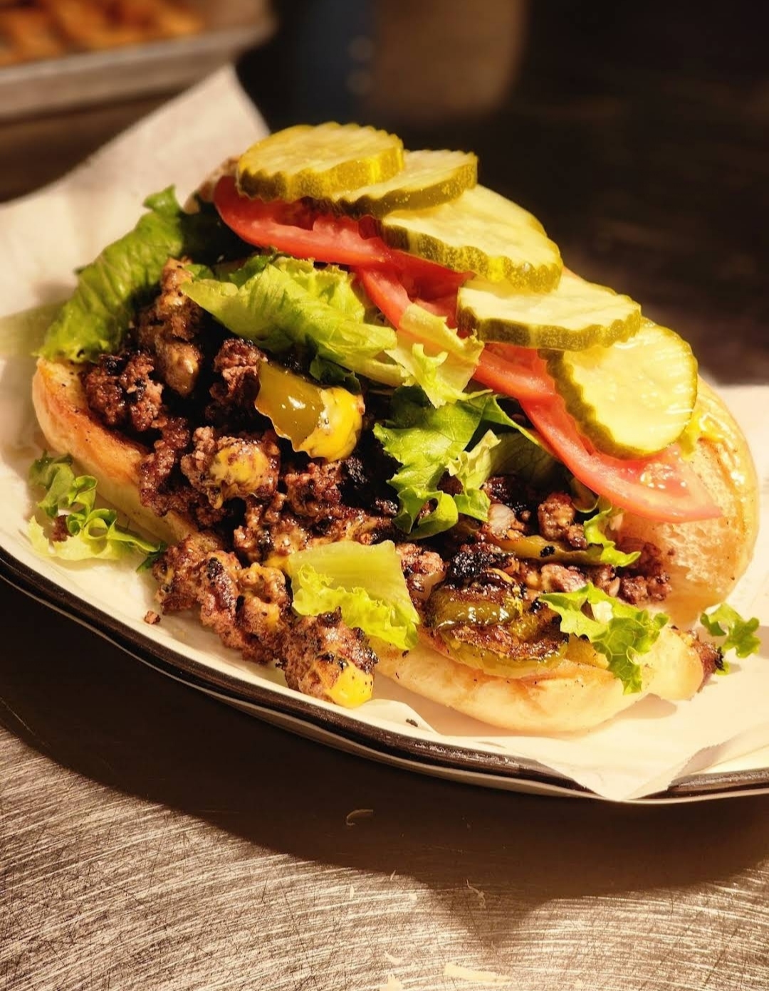 Juicy Craft Burger with Fresh Toppings at Black Tap Craft Burgers & Beer - Nashville