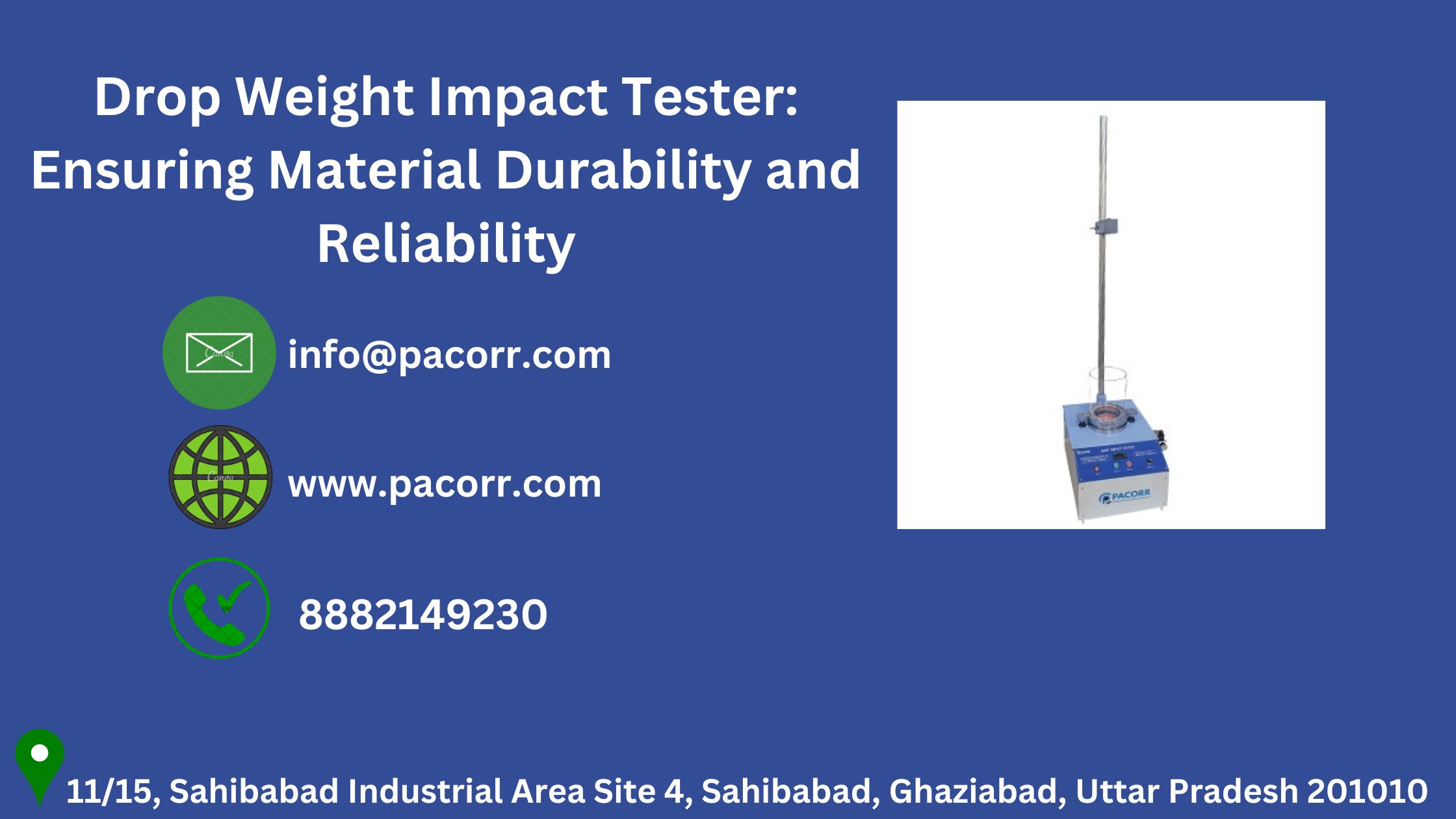 Impact Testing Excellence: The Role of Pacorr’s Drop Weight Impact Tester in Product Development