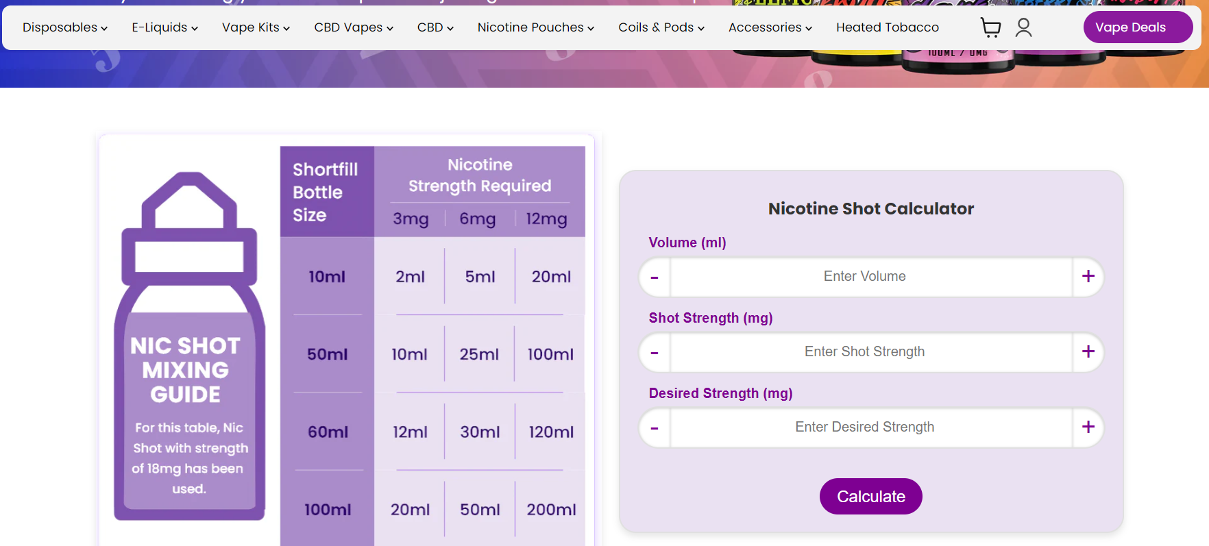 Nicotine Calculator