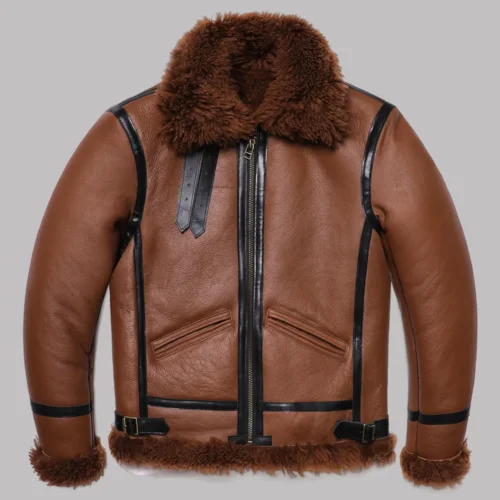 Men’s Fully Brown Sheepskin Leather Jacket