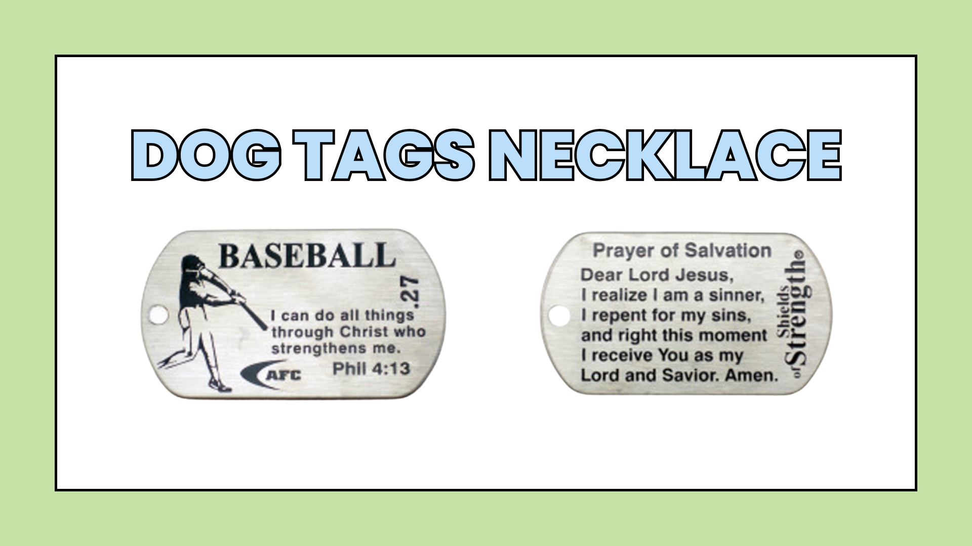 Grab Authentic Christian Dog Tags Necklaces Online!