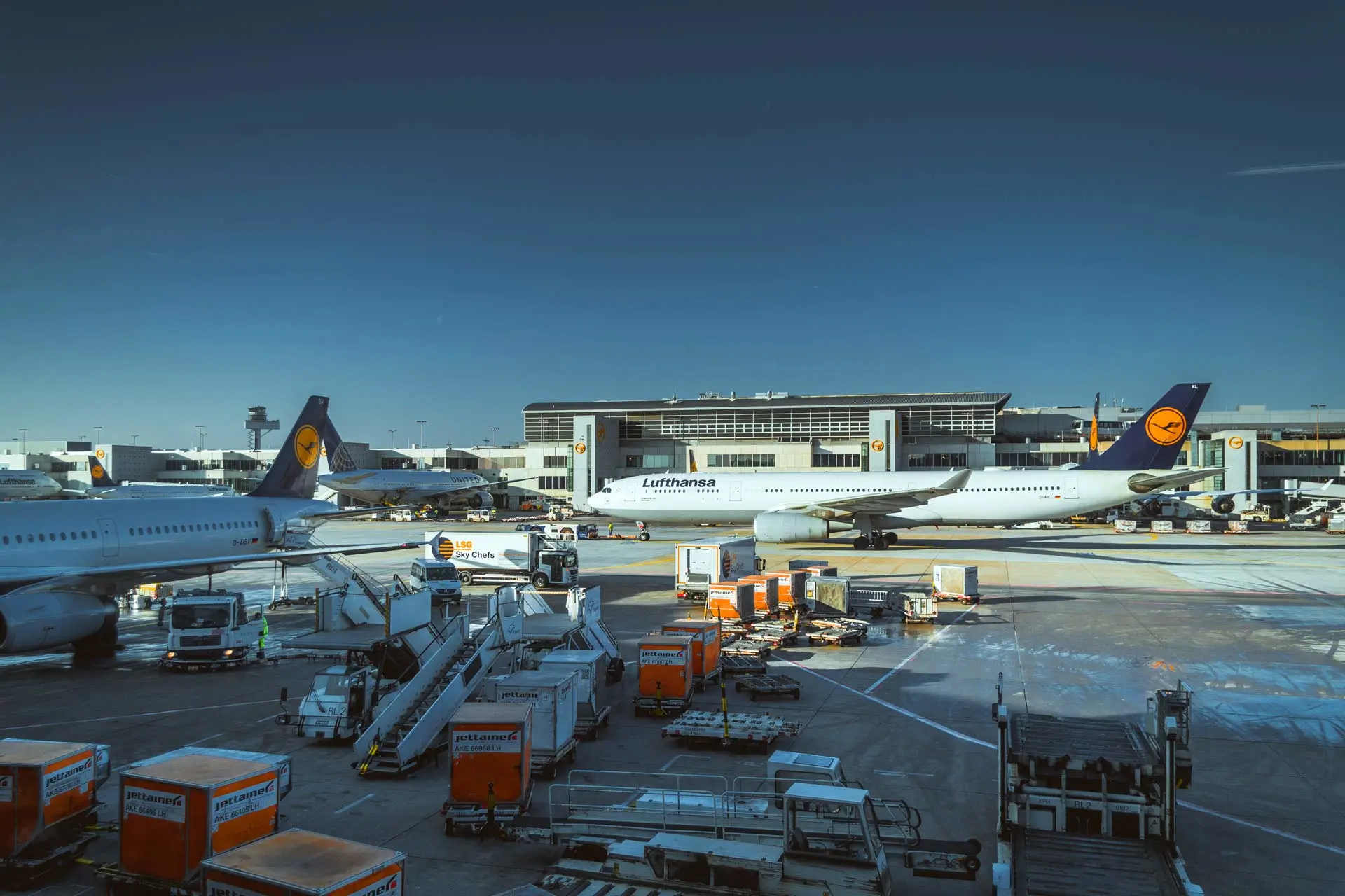 Frankfurt Airport (Flughafen Frankfurt am Main) is one of the busiest international hubs in Europe, handling millions of passengers annually.