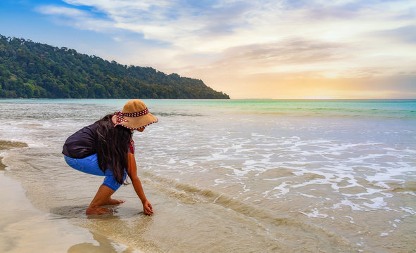 Relaxing at the Andaman Beach