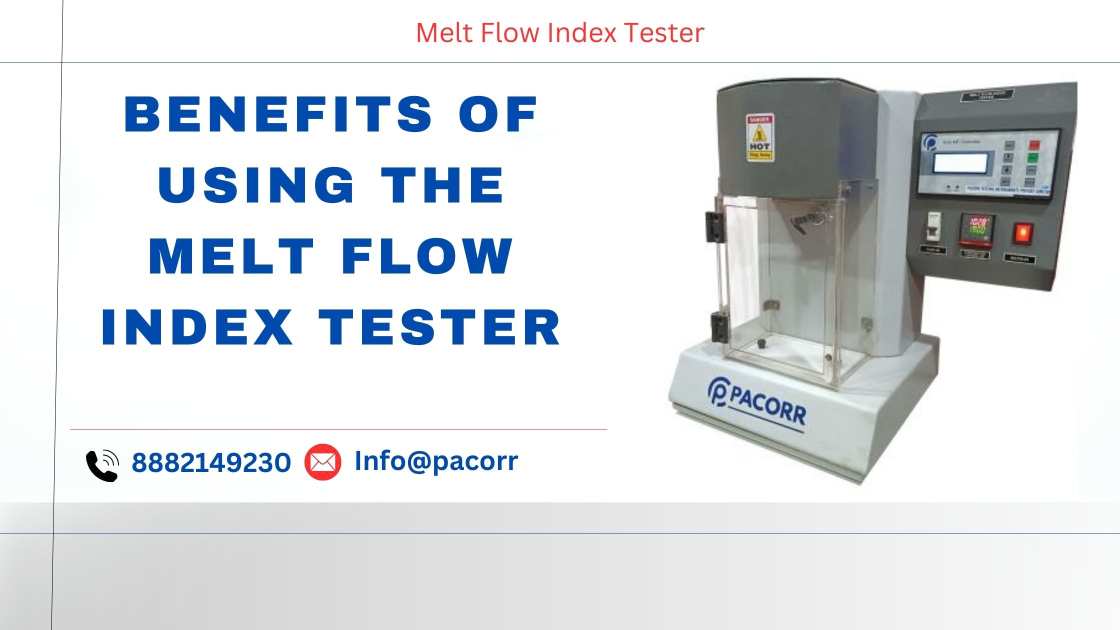 Melt Flow Index Tester