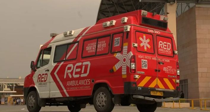 red health ambulance